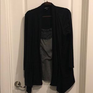 Sweater with built in shirt